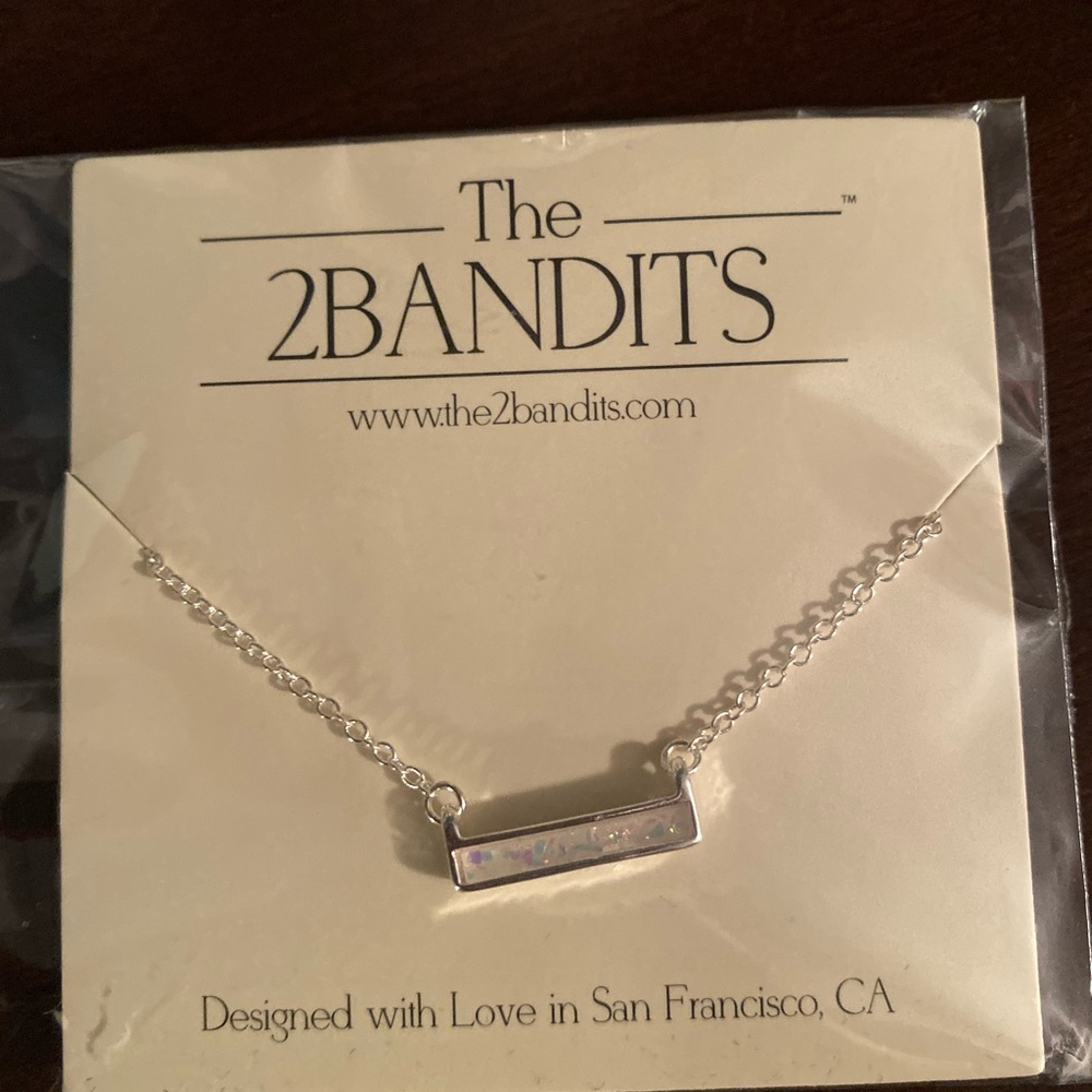 The 2 Bandits Opal Bar necklace